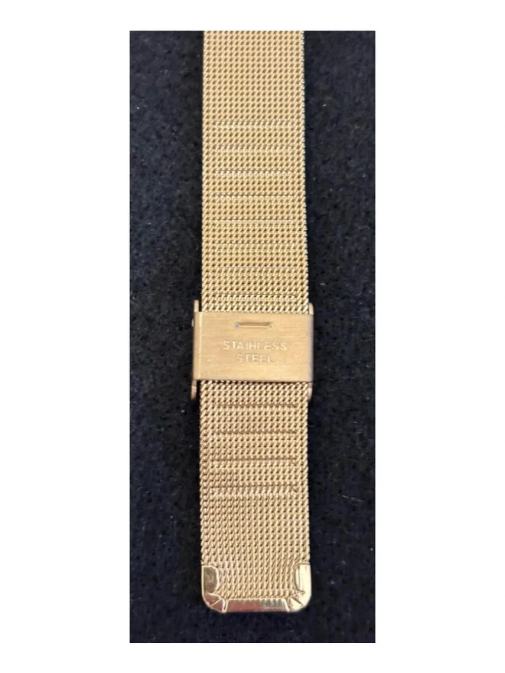 NWOT** Anthropologie BREDA Joule Mesh Watch In Gold  **Needs Battery